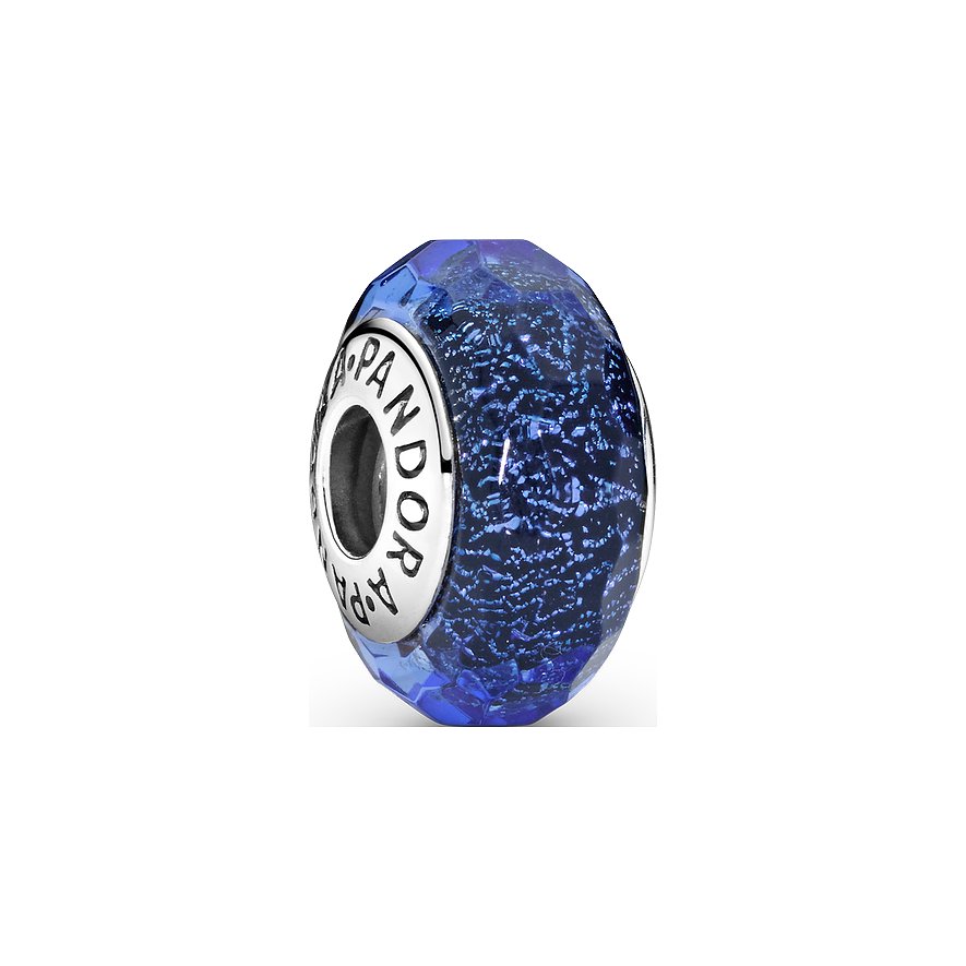Pandora Charm Moments Facettiertes Blaues Murano-Glas
