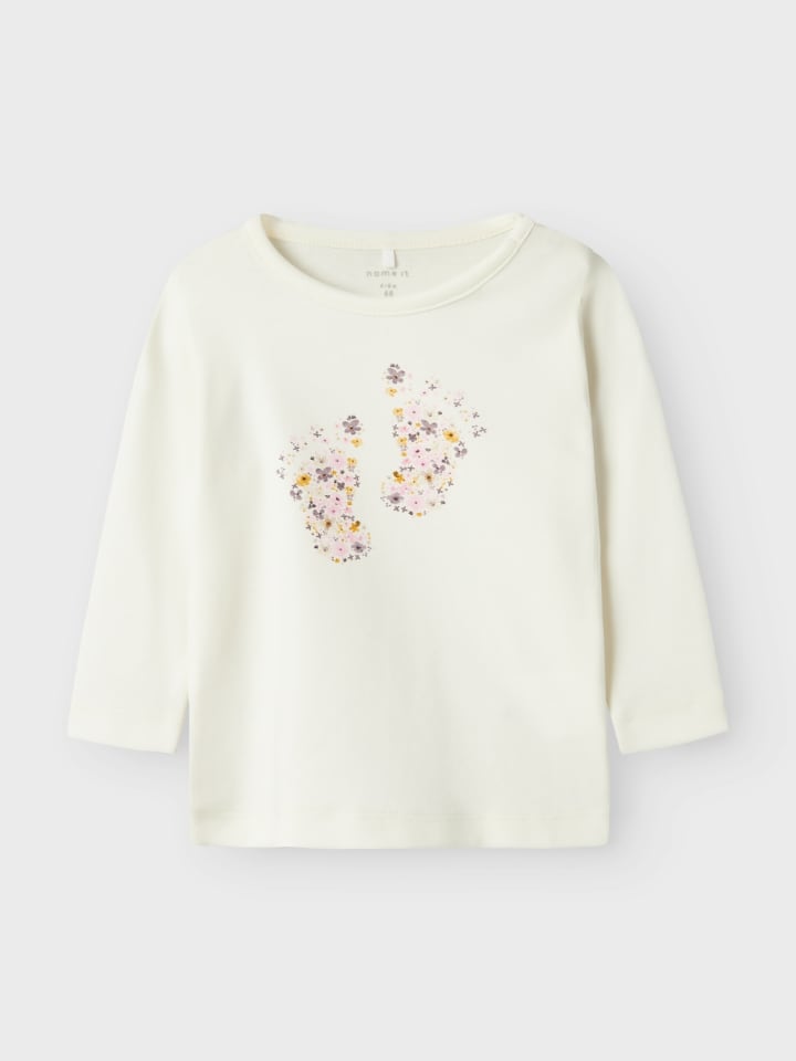 name it Name It Baby Longsleeve für Mädchen mit Blumenprint in Weiß günstig kaufen