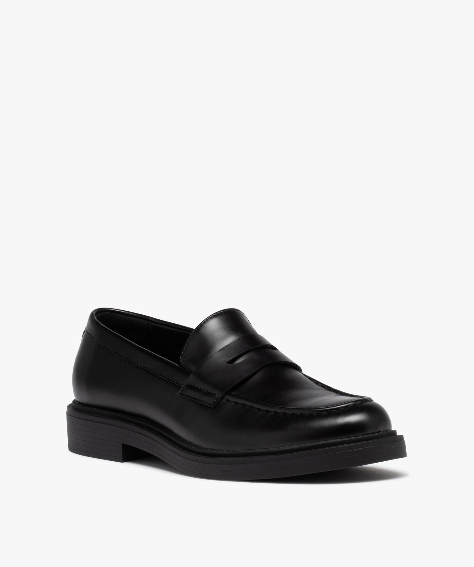 Mocassin classique avec épaisse semelle homme noir | GEMO