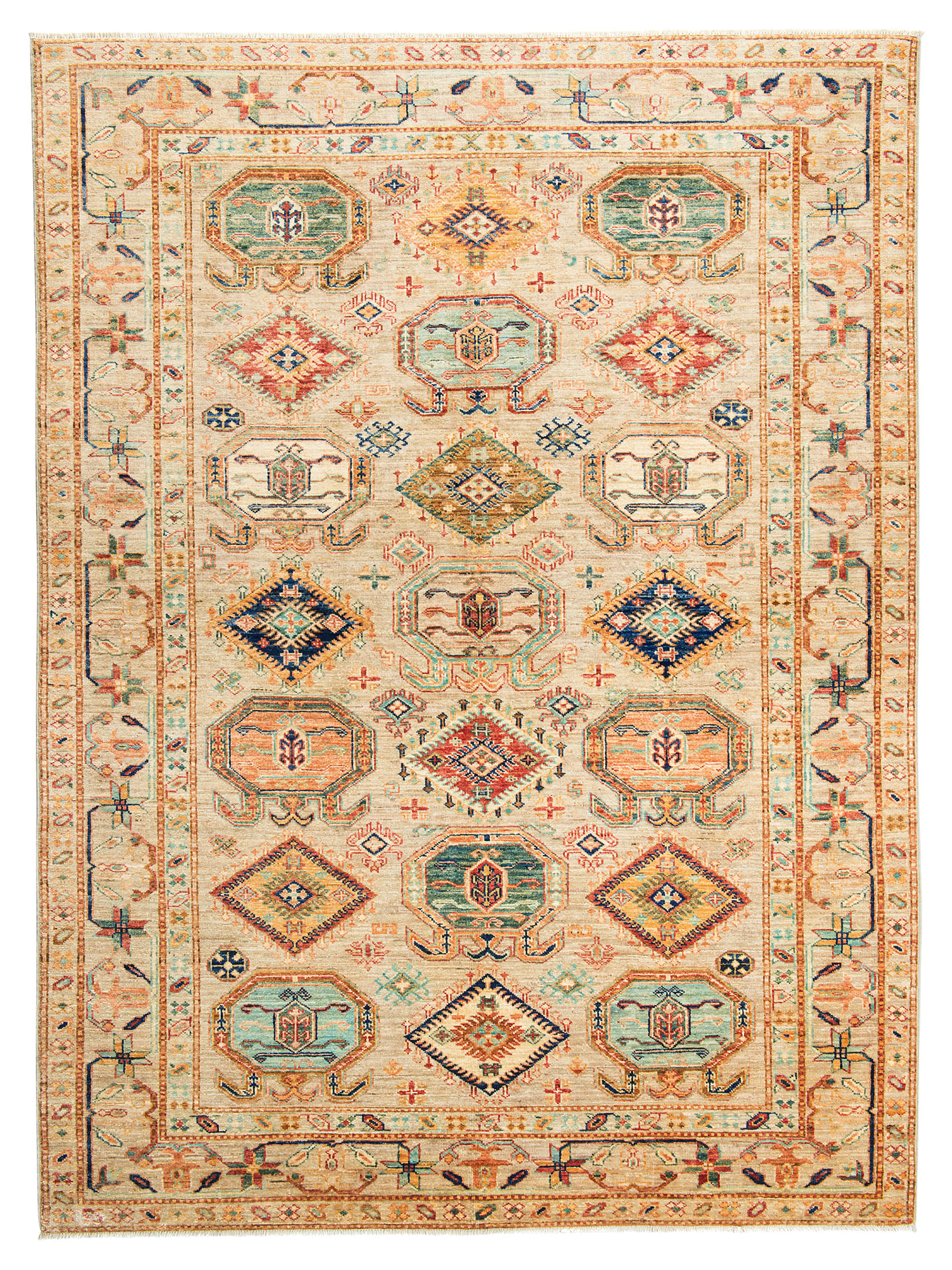 Kazak Ghazni ca. 173 x 232 cm, Unikat / Einzelstück