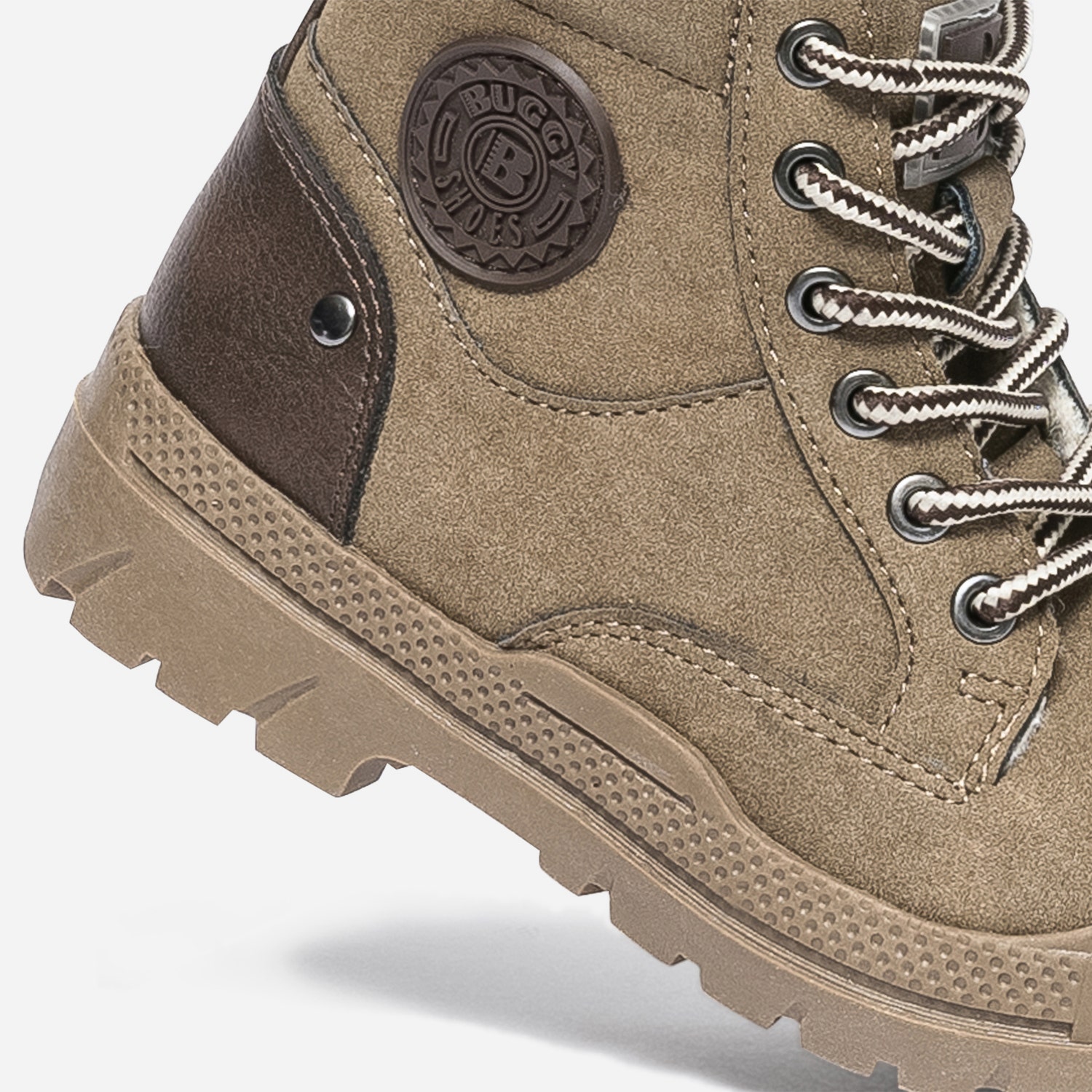 Boots à lacet BUGGY taupe suédé fourré