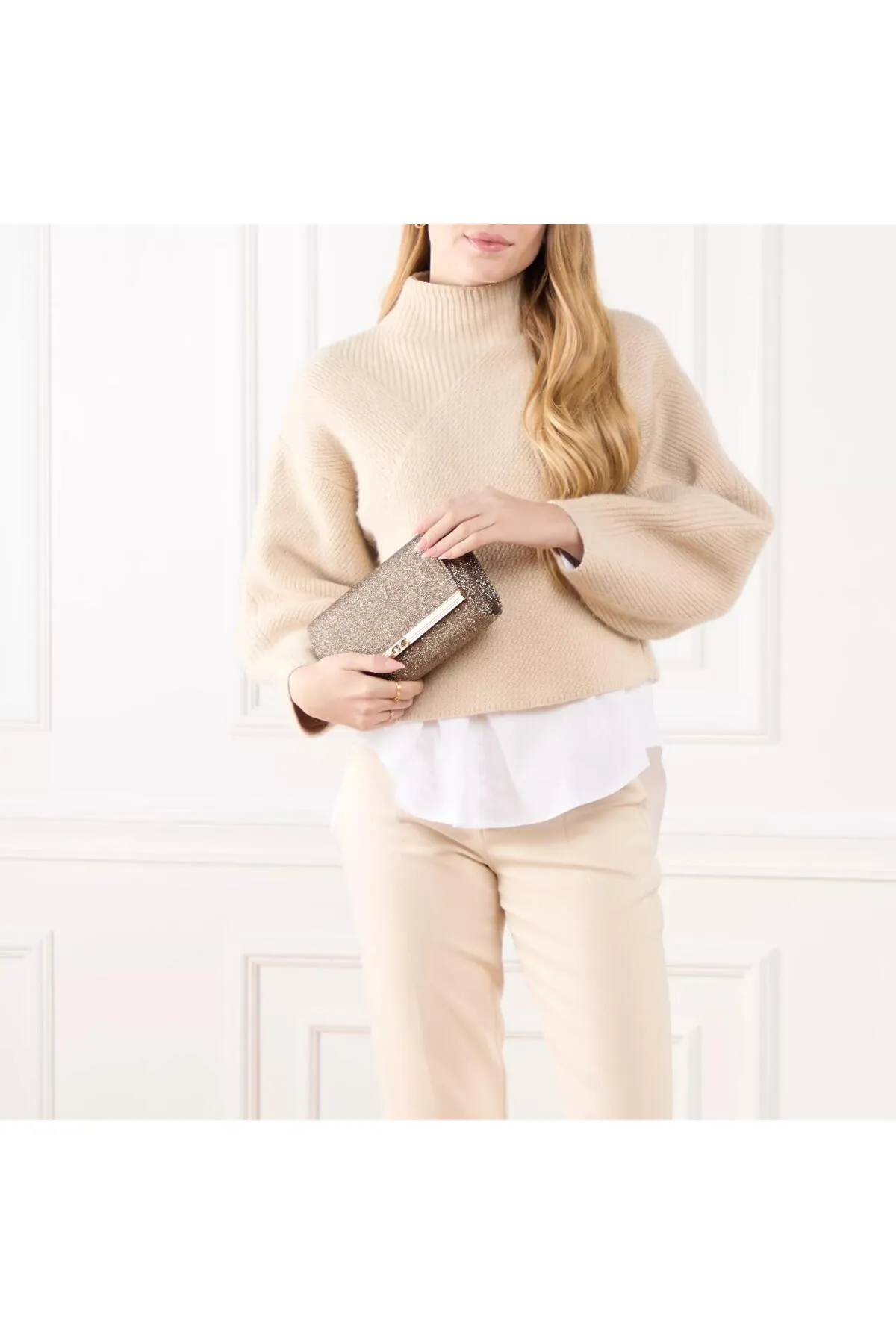 Michael Kors  Große Clutch Mona in Gold