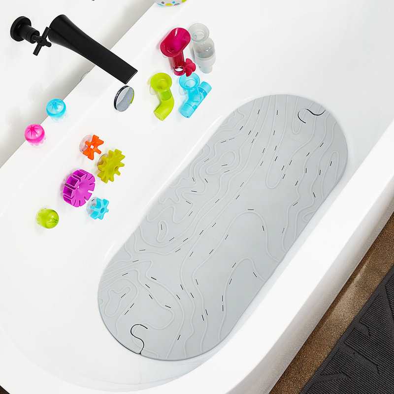 Tapis de bain antidérapant gris