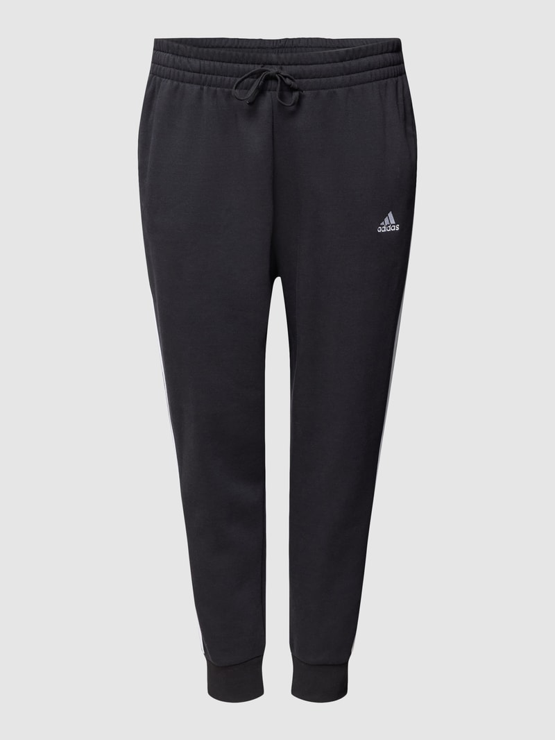 PLUS SIZE Sweatpants mit labeltypischen Galonstreifen in schwarz