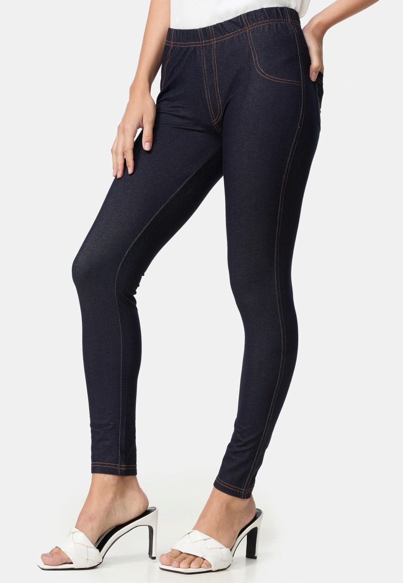 Treggings in Jeans-Optik blau Gr. 40/44, 1 St