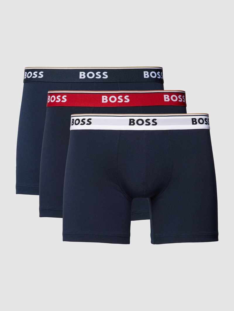 Trunks mit elastischem Logo-Bund im 3er-Pack in schwarz
