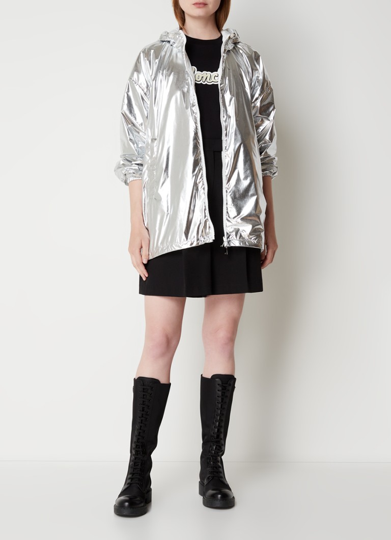 Moncler Reversible parka with hood and metallic finish