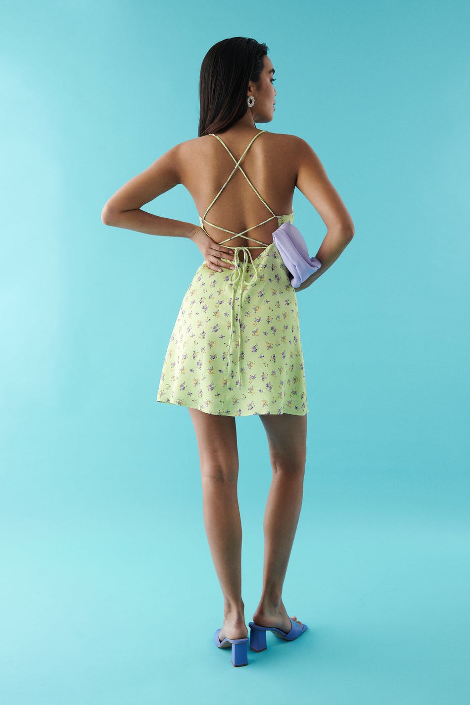 Gathered bust mini dress