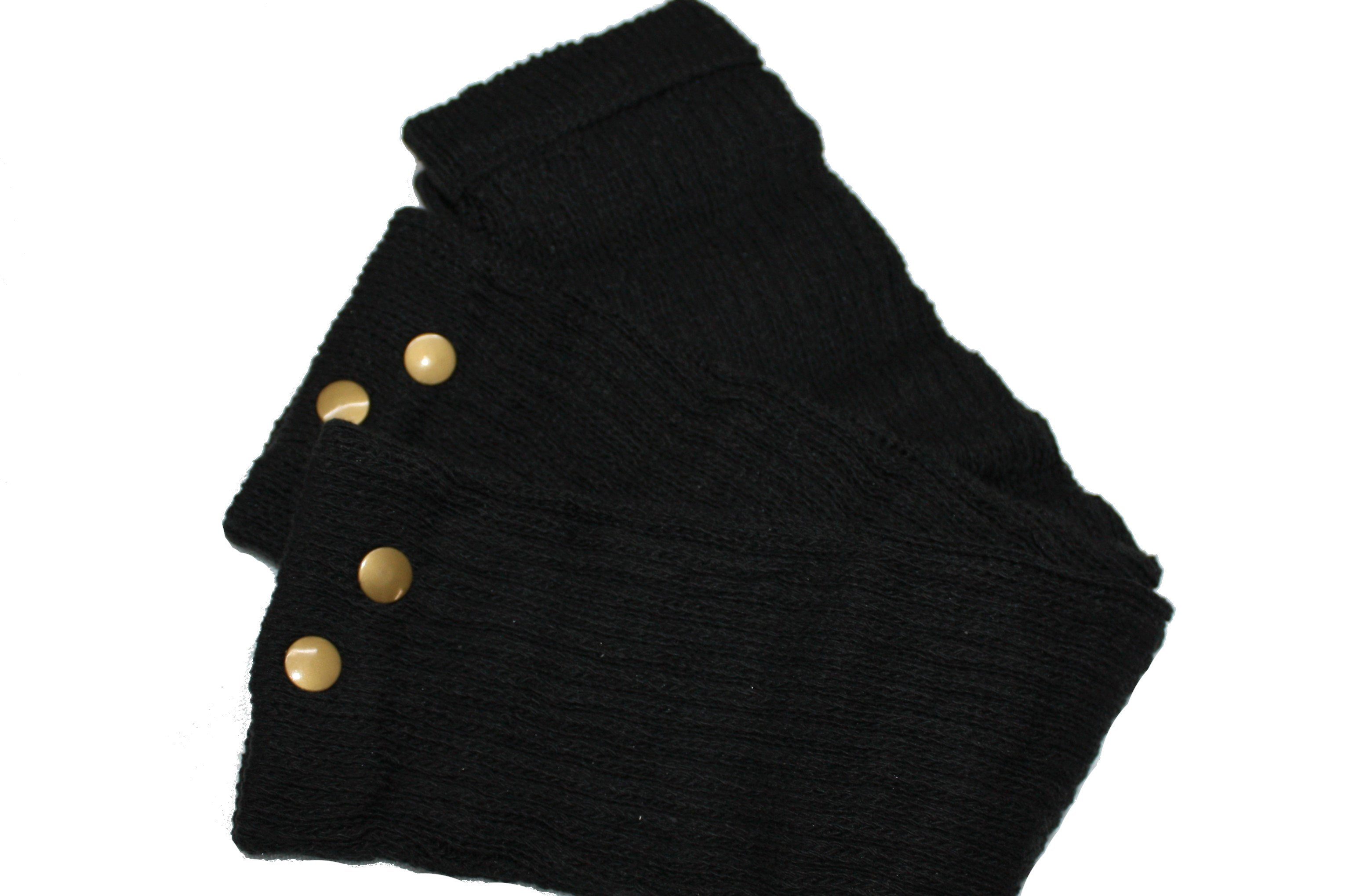 dunkle design Beinstulpen Schwarz mit Nieten Bunt
