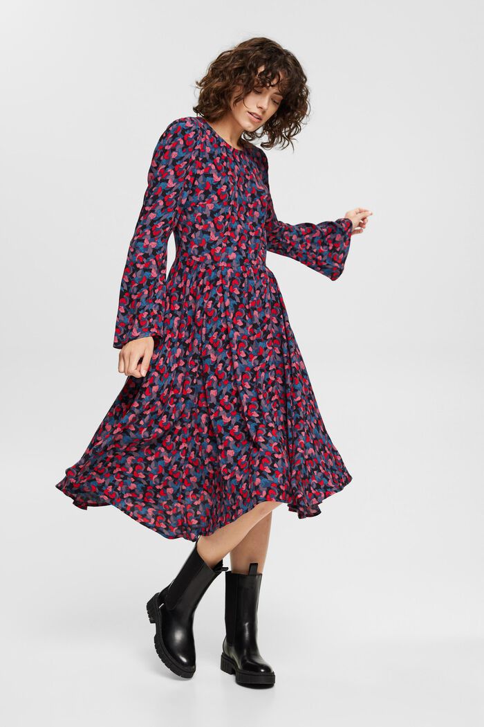 Midikleid mit Allover-Print
