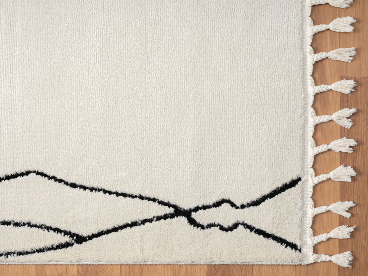MyFlair Teppich Moroccan Escape, 140 cm x 200 cm, Farbe weiß, rechteckig, Florhöhe 19mm