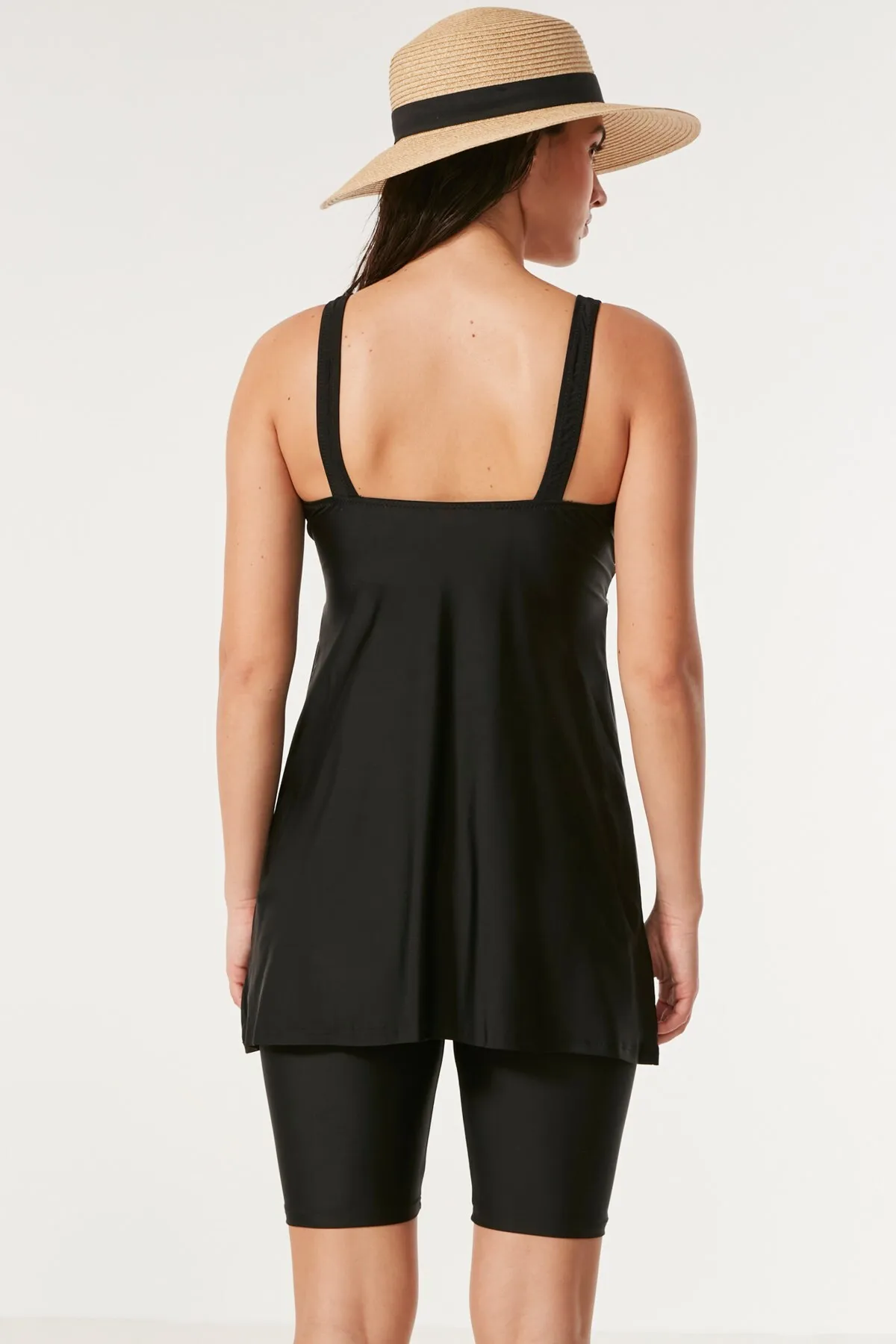 C&City  Strumpfhosen Kleid Badeanzug 7481 Schwarz