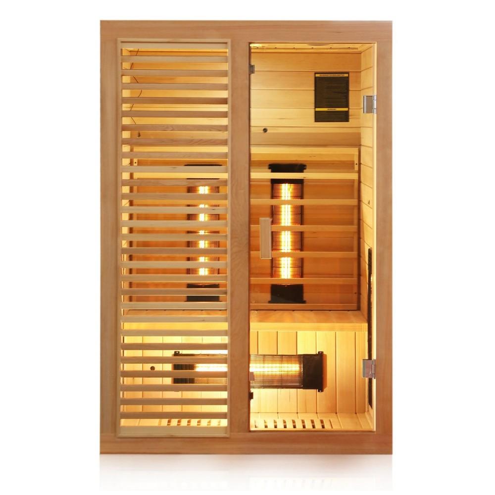 Dewello Infrarotkabine Infrarotsauna HAMLIN 130cm x 105cm x 190cm Vollspektrumstrahler