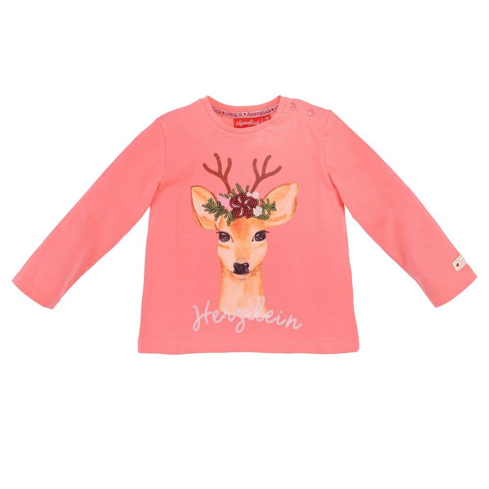 BONDI Trachtenbluse BONDI Baby Mädchen Langarmshirt 'Herzlein' 86671