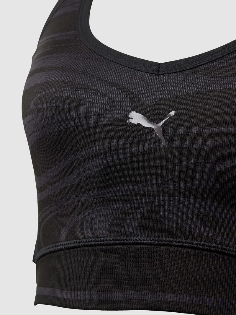 Bralette mit Label-Detail in schwarz