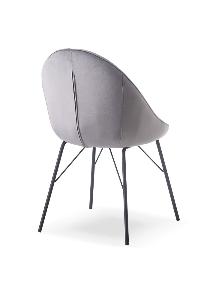 B&D Home 2er-Set: Esszimmerstuhl MILA in Grau - (B)50,5 x (H)84,5 x (T)62 cm günstig kaufen onesize