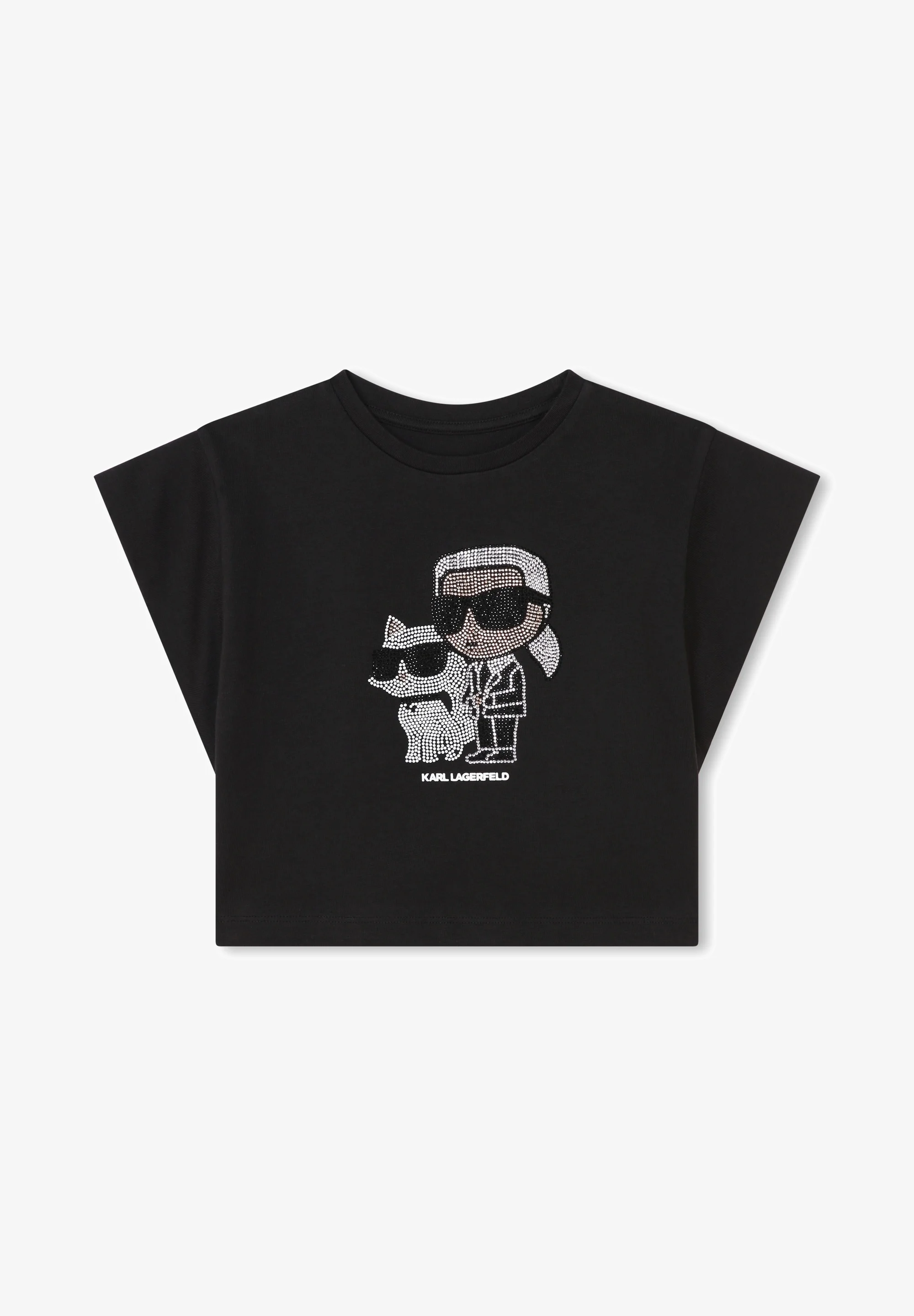 KARL LAGERFELD KIDS À ILLUSTRATION EN STRASS - Camiseta con estampado