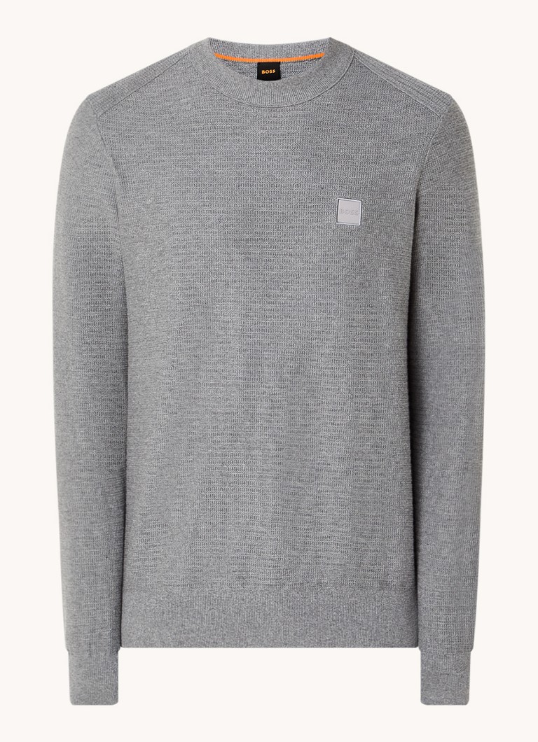 HUGO BOSS Anion fine-knit pullover in cashmere blend