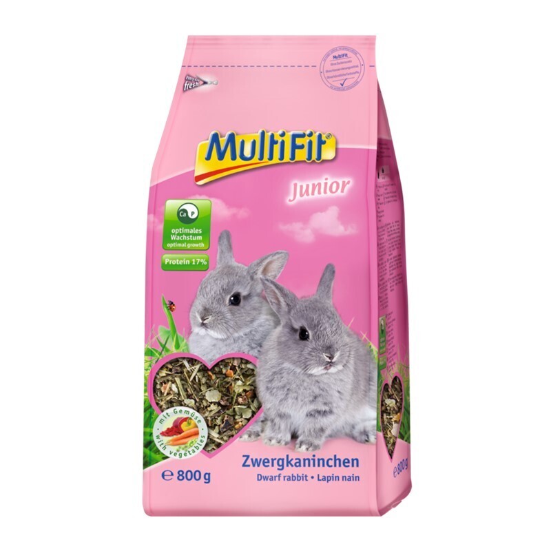 MultiFit Hauptfutter MultiFit Zwergkaninchen Junior 800g