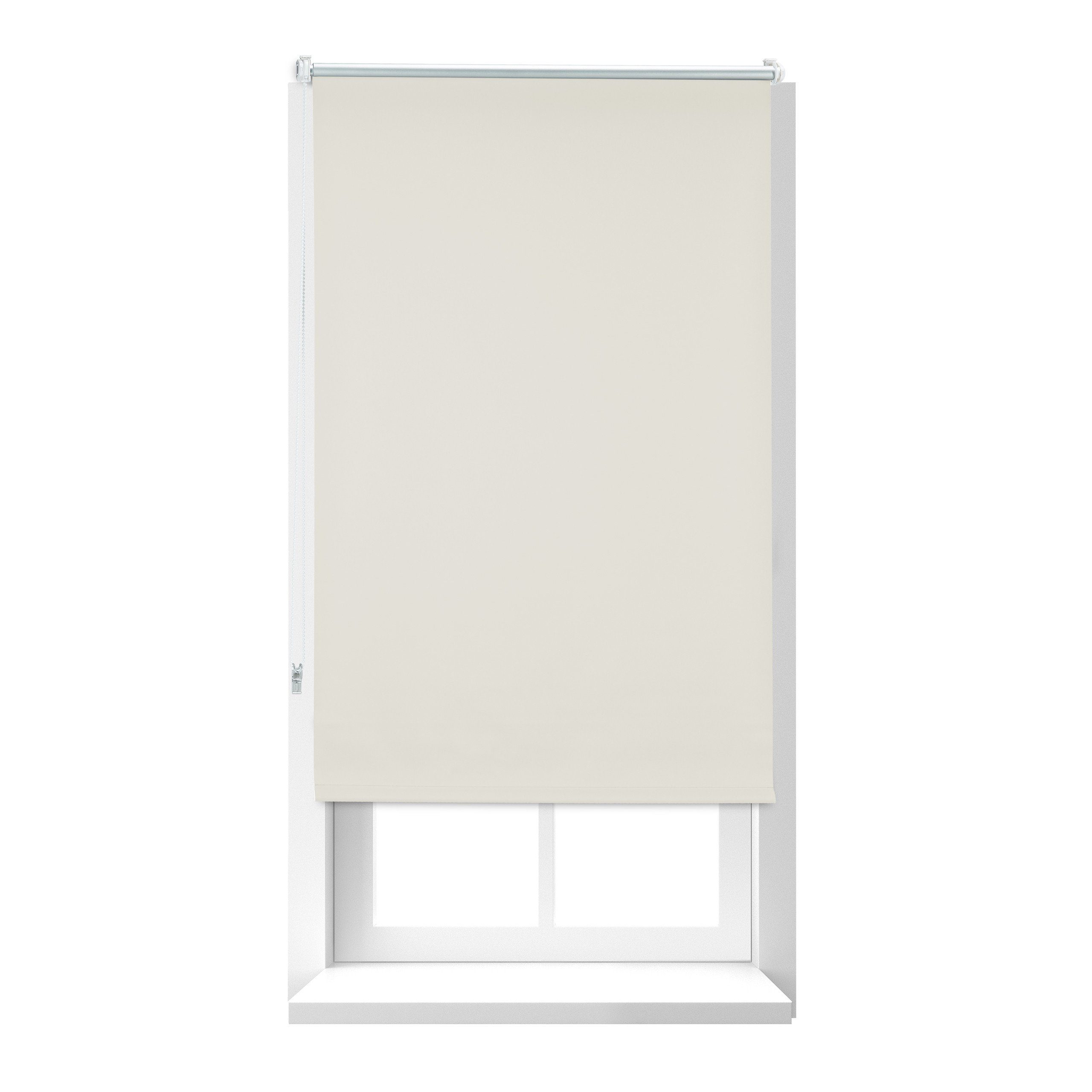 Verdunklungsrollo Thermorollo beige, relaxdays, 60x160cm