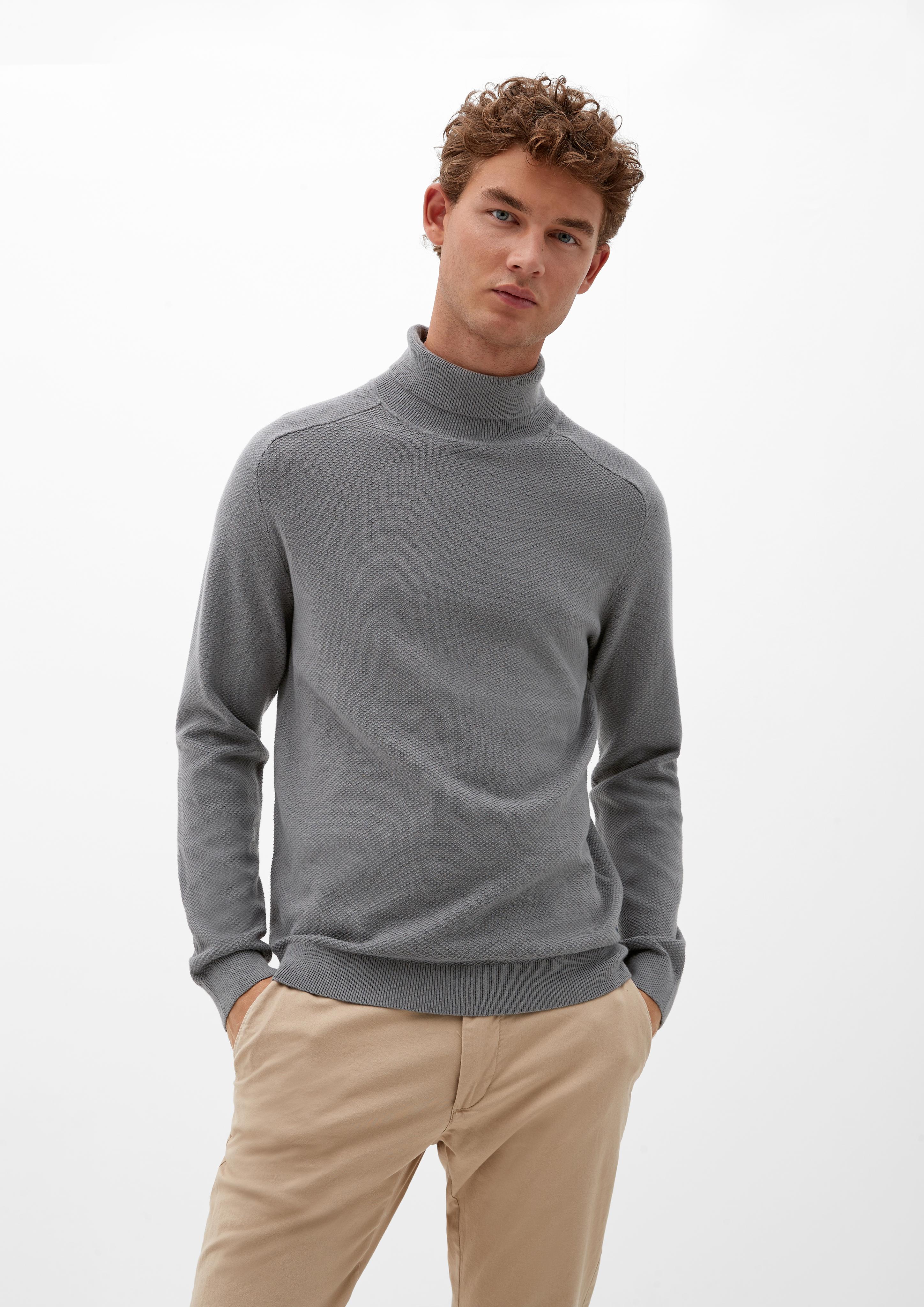 Rollkragenpulli mit Strickmuster  2123351-9490