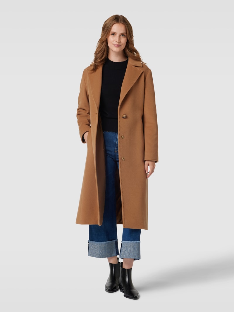Mantel mit Kaschmir-Anteil in camel