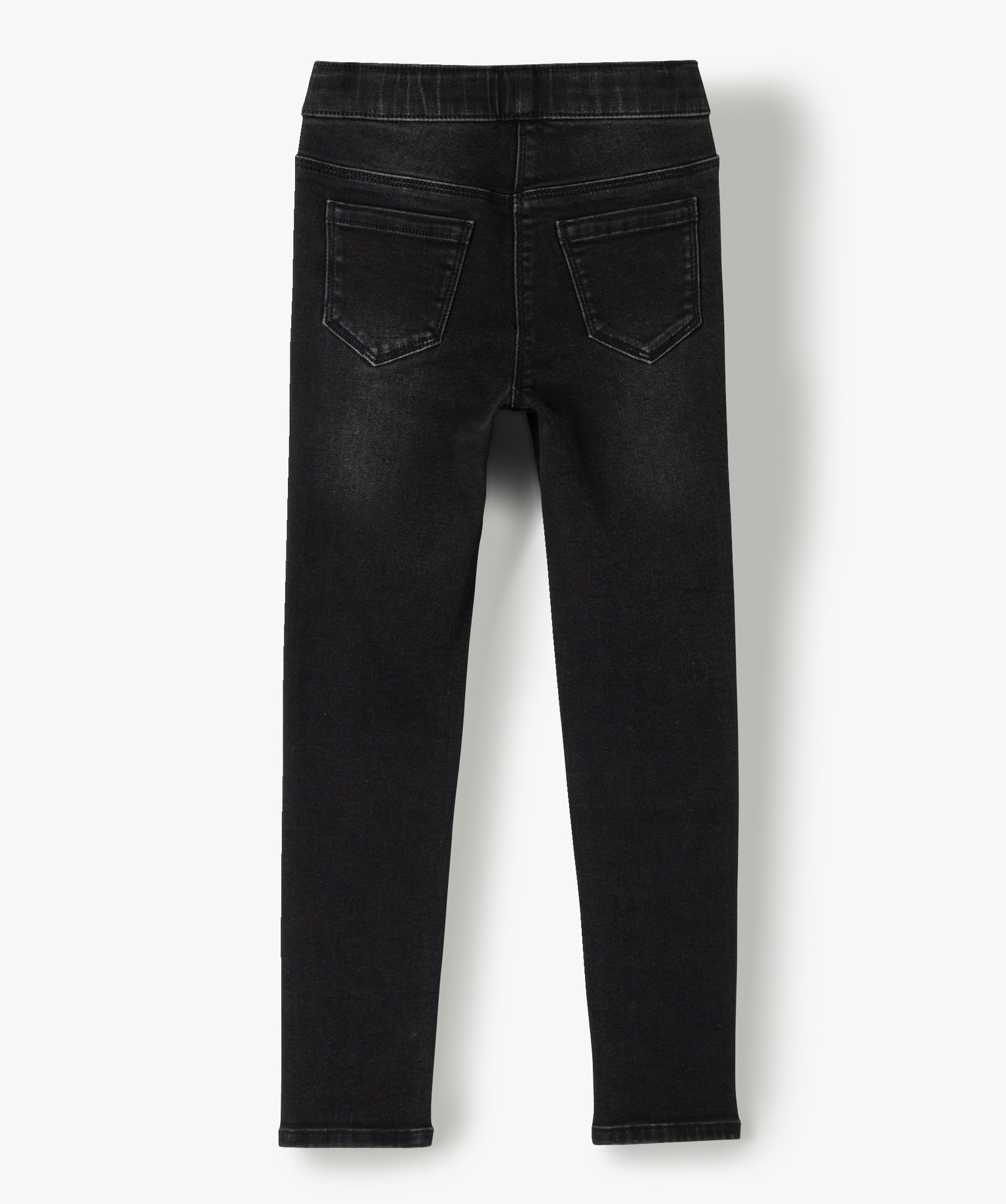 Jegging fille légèrement délavé noir | GEMO