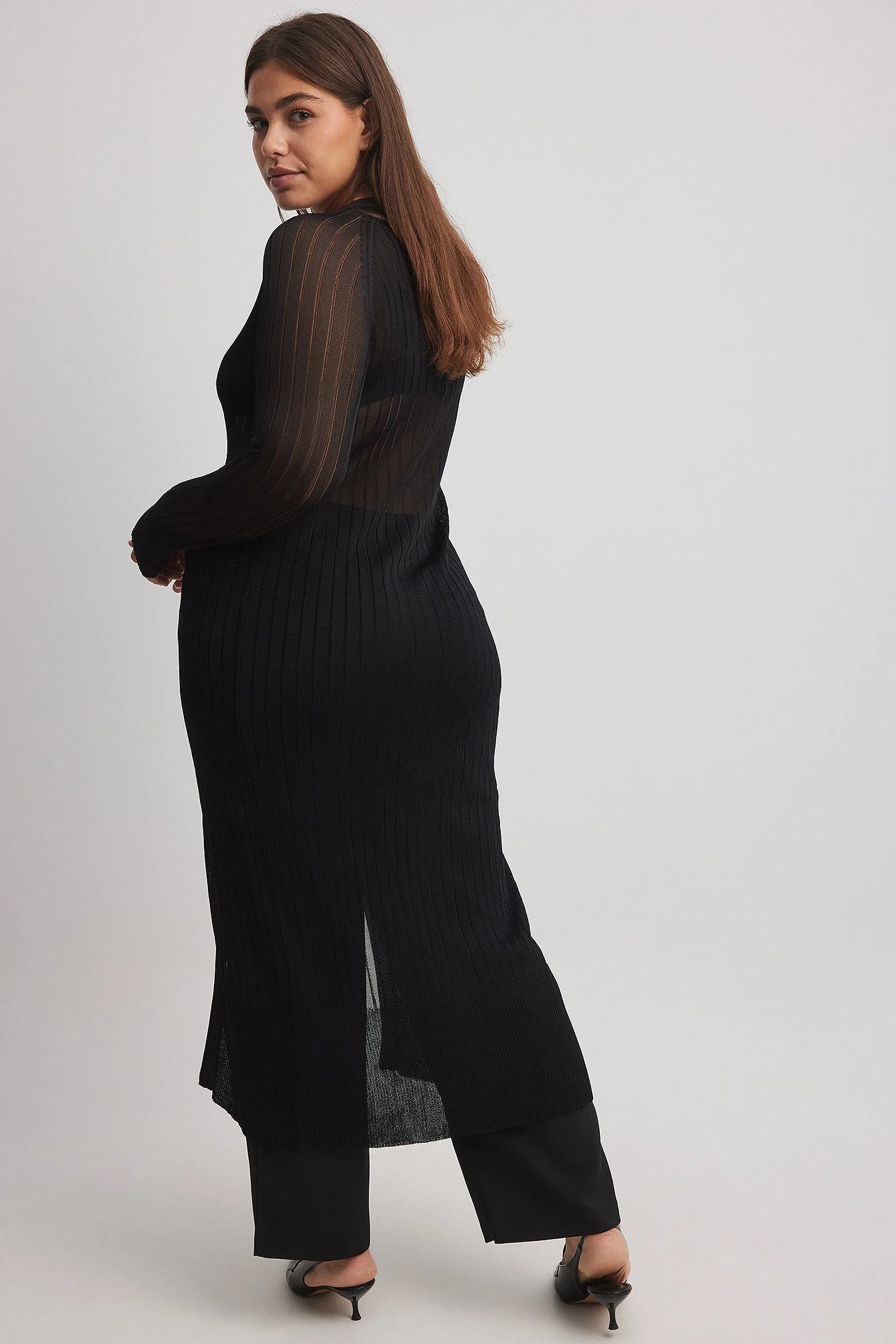 Lange Strickjacke
