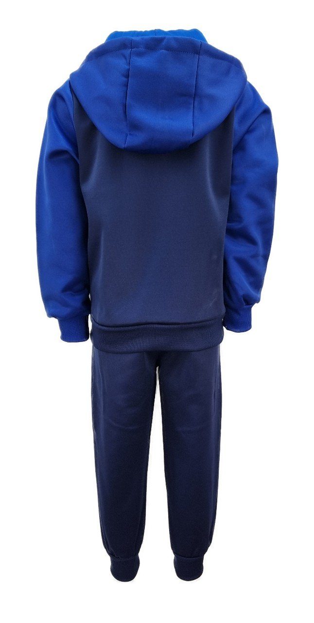 Hessis Jogginganzug Gefütterter Jungen Freizeitanzug mit sportlichem Design JF504 (Set, Jacke mit Jogginghose), gefütterte Jacke und Jogginghose mit Reißverschlusstaschen