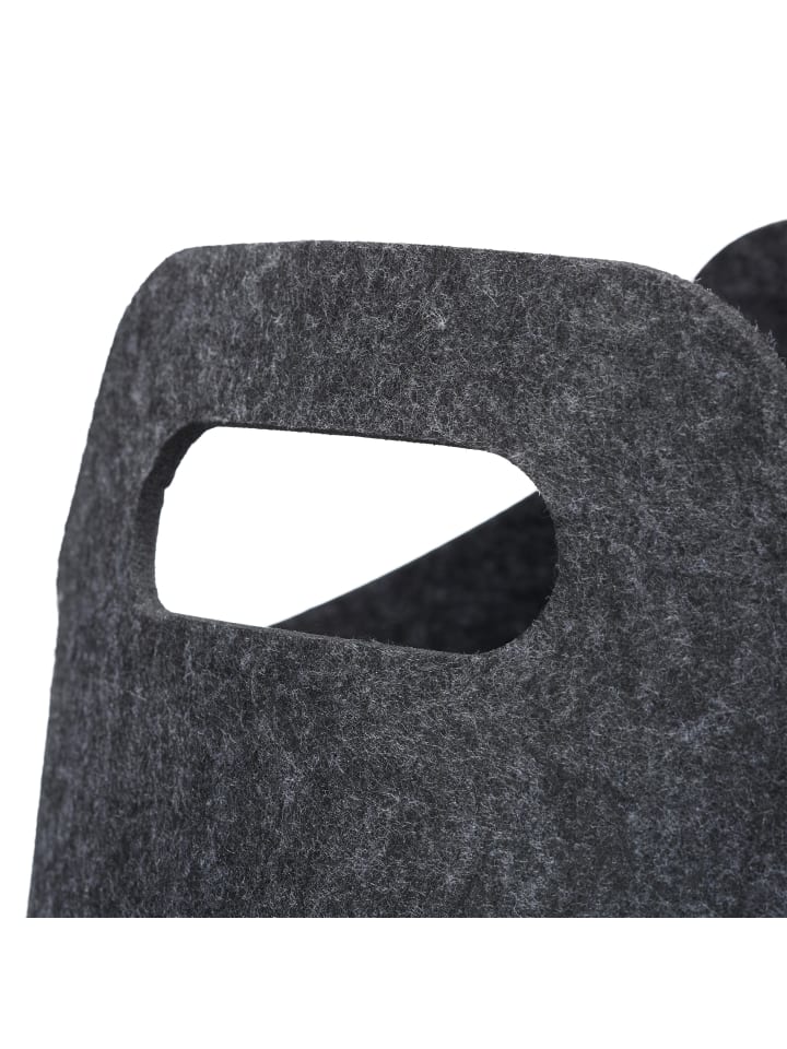 relaxdays Kaminholztasche in Anthrazit - (B)40 x (H)39,5 x (T)23 cm günstig kaufen onesize