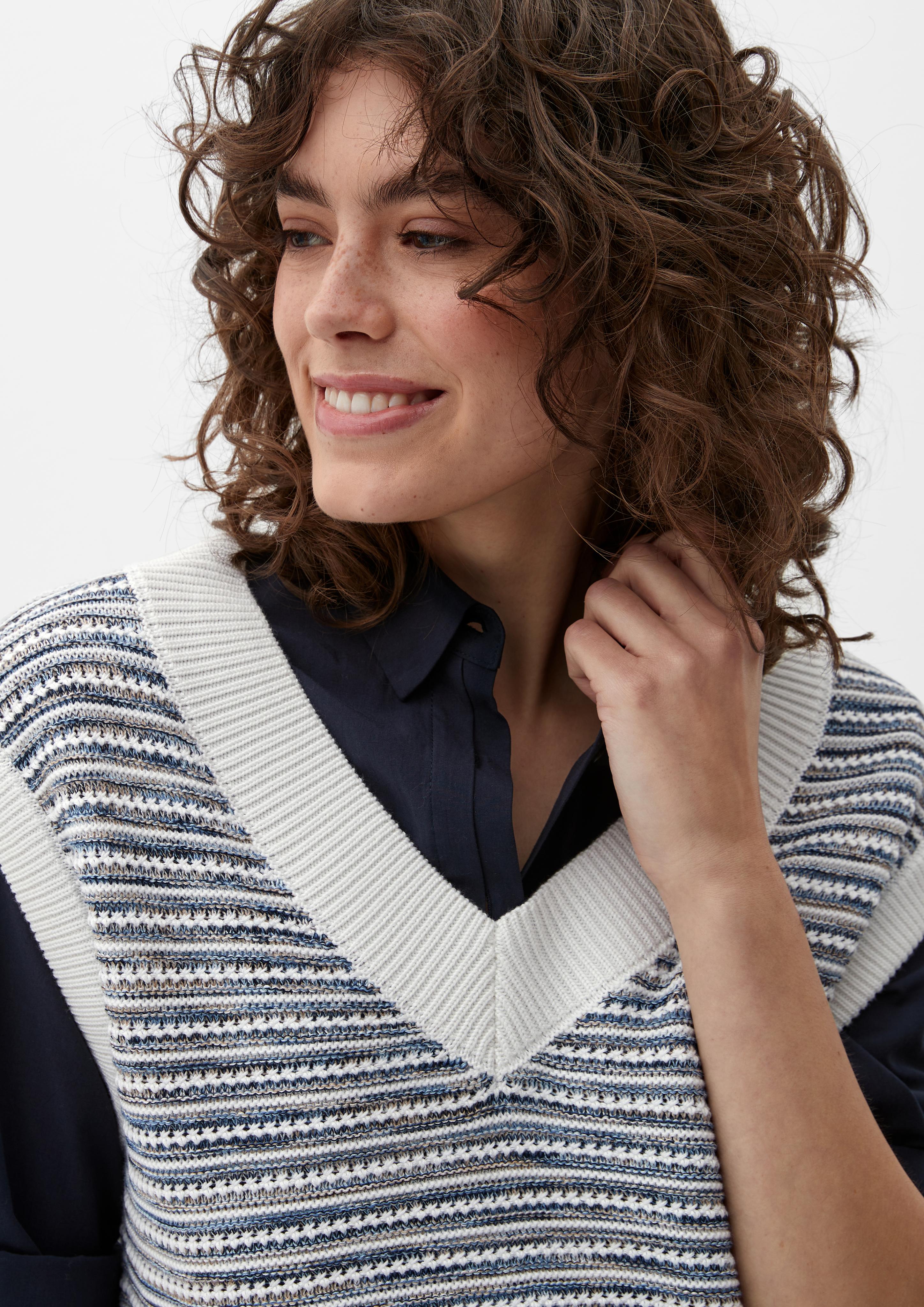 Strickpullunder mit Strukturmuster  2126962-02X4