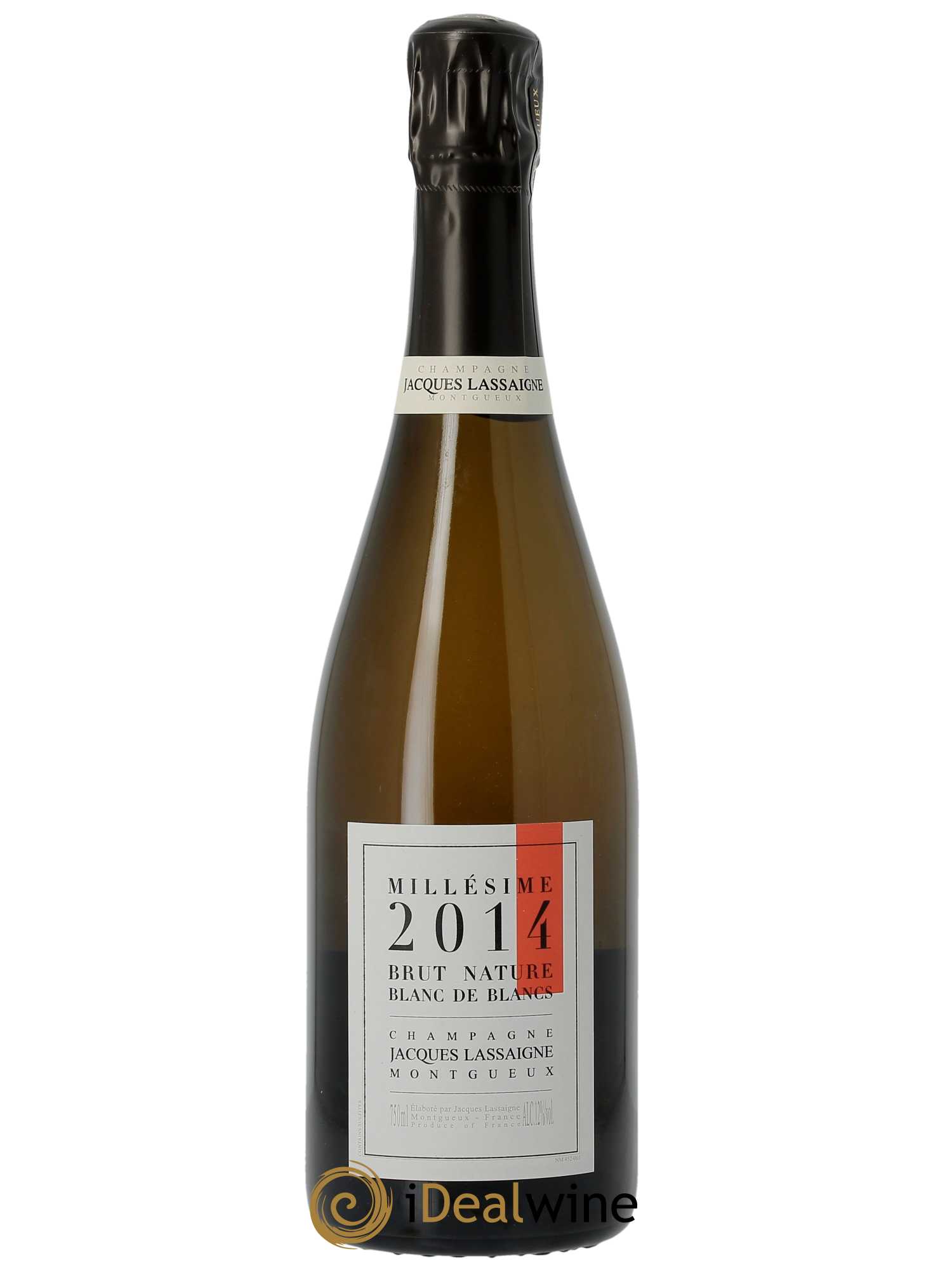 Brut Nature Blanc de Blancs millésimé Jacques Lassaigne  2014 - Lot de 1 Bouteille