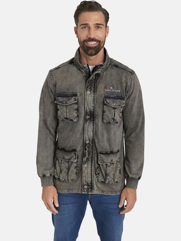 Jan Vanderstorm Sweatjacke GANGOLF in dunkelgrau günstig kaufen