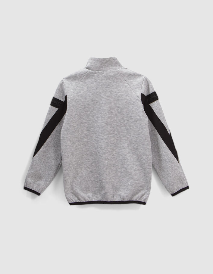 Cardigan gris détails noirs et réfléchissants garçon