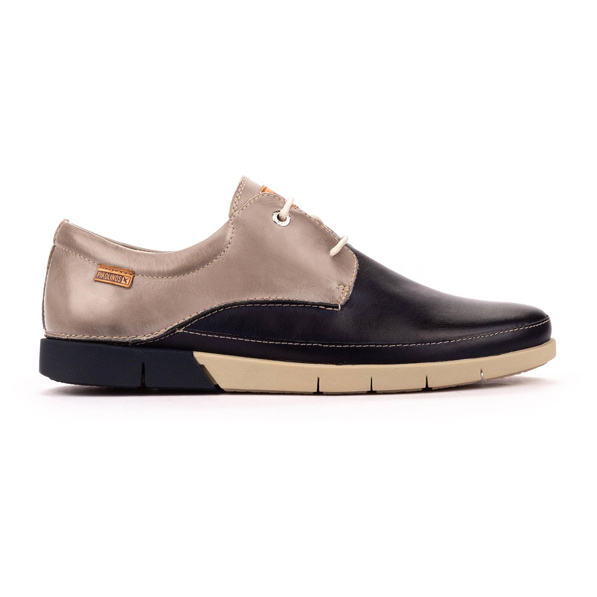 Dwukolorowe buty sznurowane - NIEBIESKIE