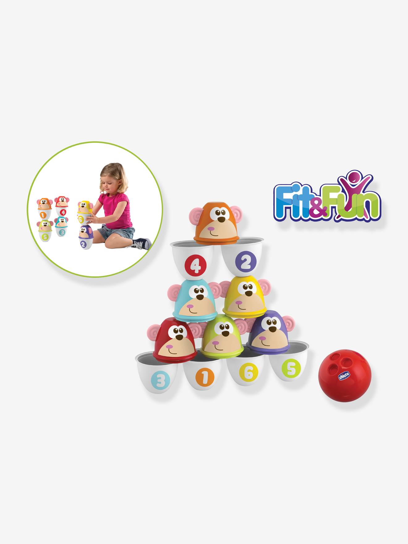 Bowling de la jungle CHICCO blanc