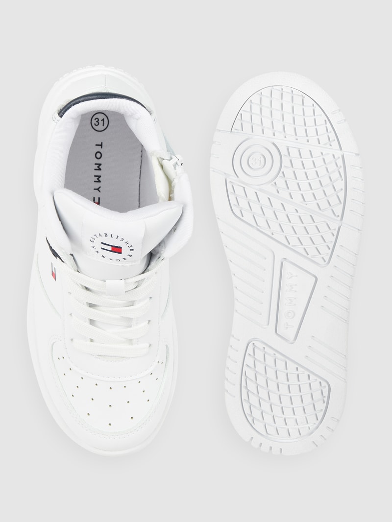 High Top Sneaker mit Reißverschluss in weiß