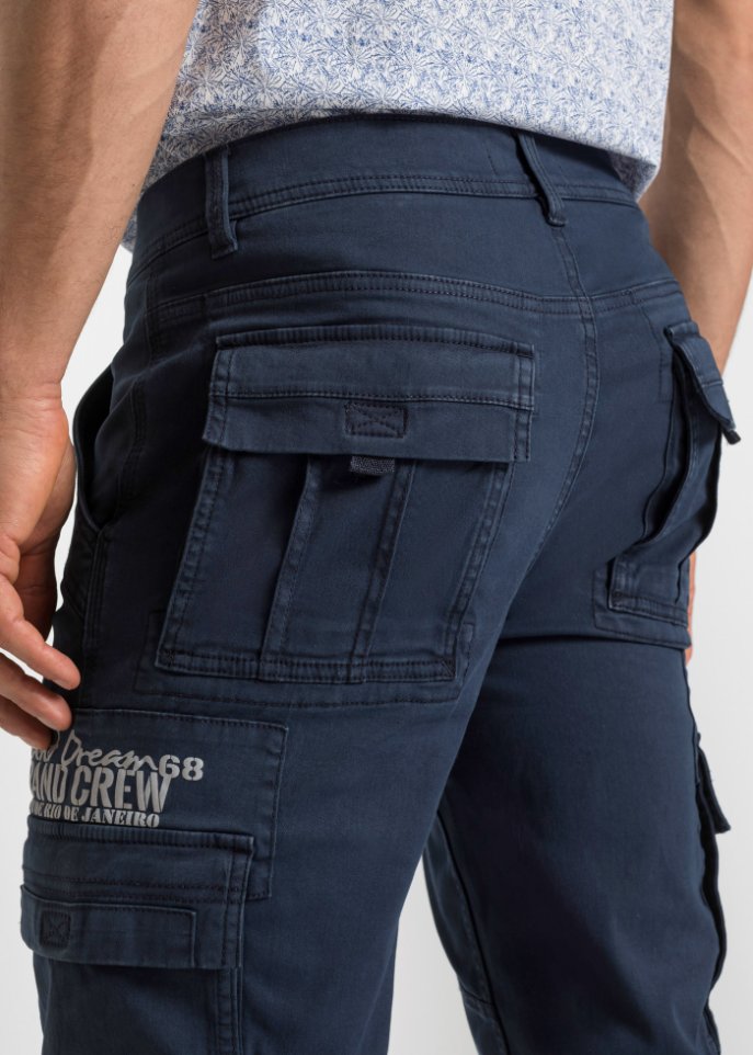 Long-Bermuda mit Cargotaschen, Regular Fit