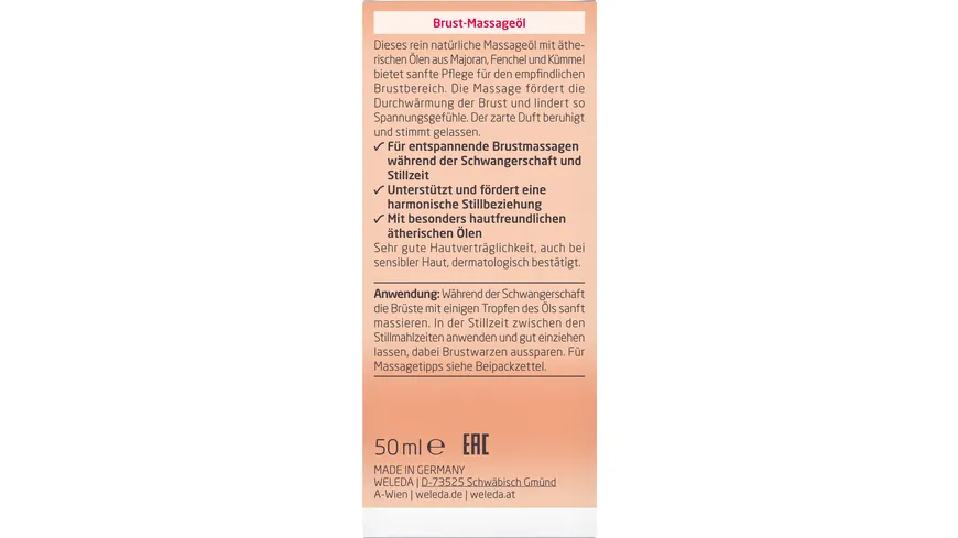 WELEDA MAMA Brust Massageöl 50 ml