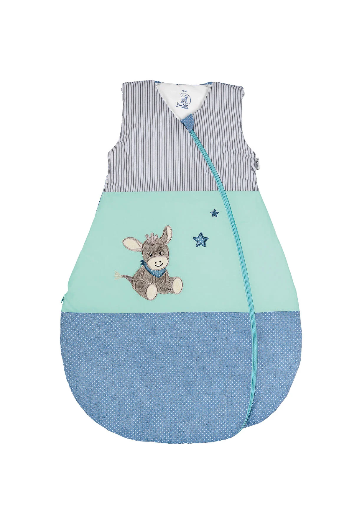 Funktionsschlafsack Esel Emmi in Blau/Türkis