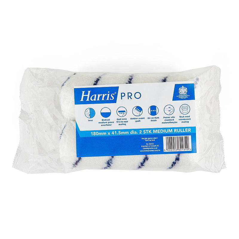 Harris Rulle 2-pk 180 mm polyakryl, Pro
