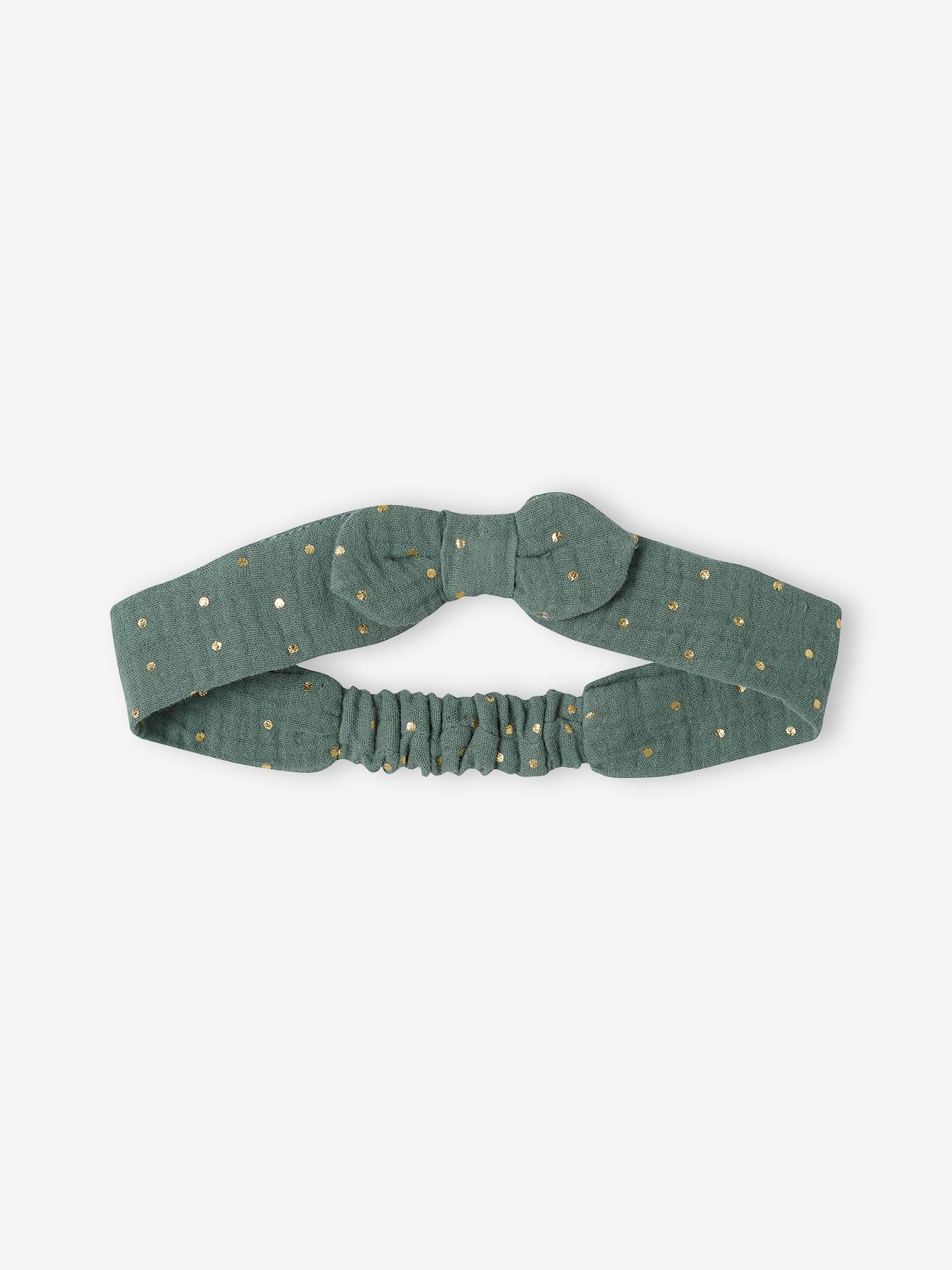 Vertbaudet Baby-Set: Rock, Haarband & bestickte Tasche - smaragdgrün