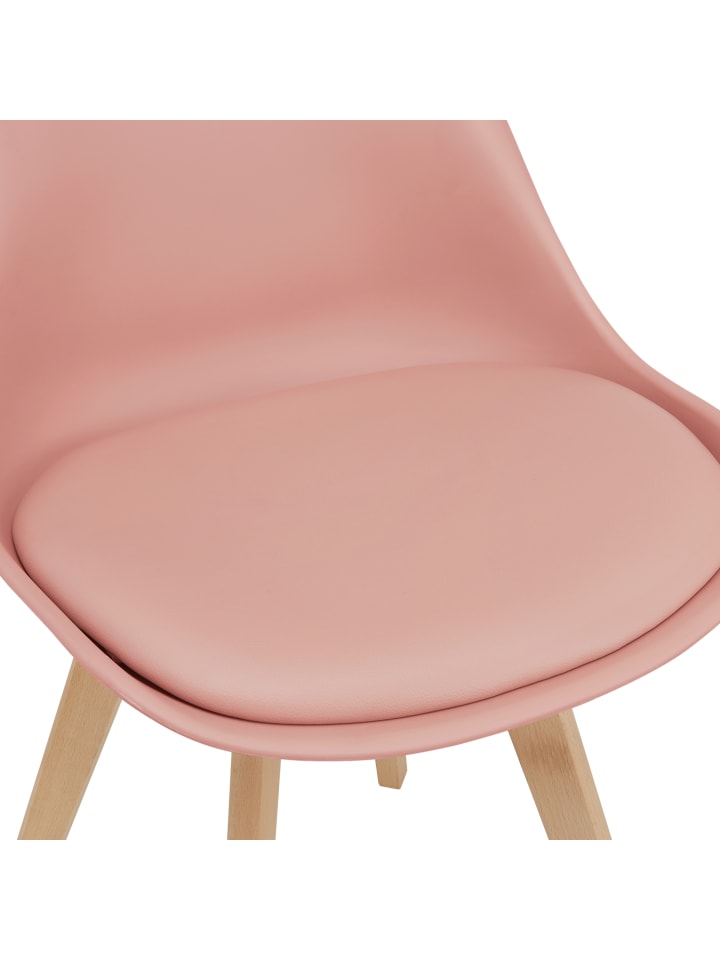 en.casa 2er-Set Esszimmerstuhl Fläten in Rosa (H)81cm (B)49cm (T)57cm günstig kaufen onesize