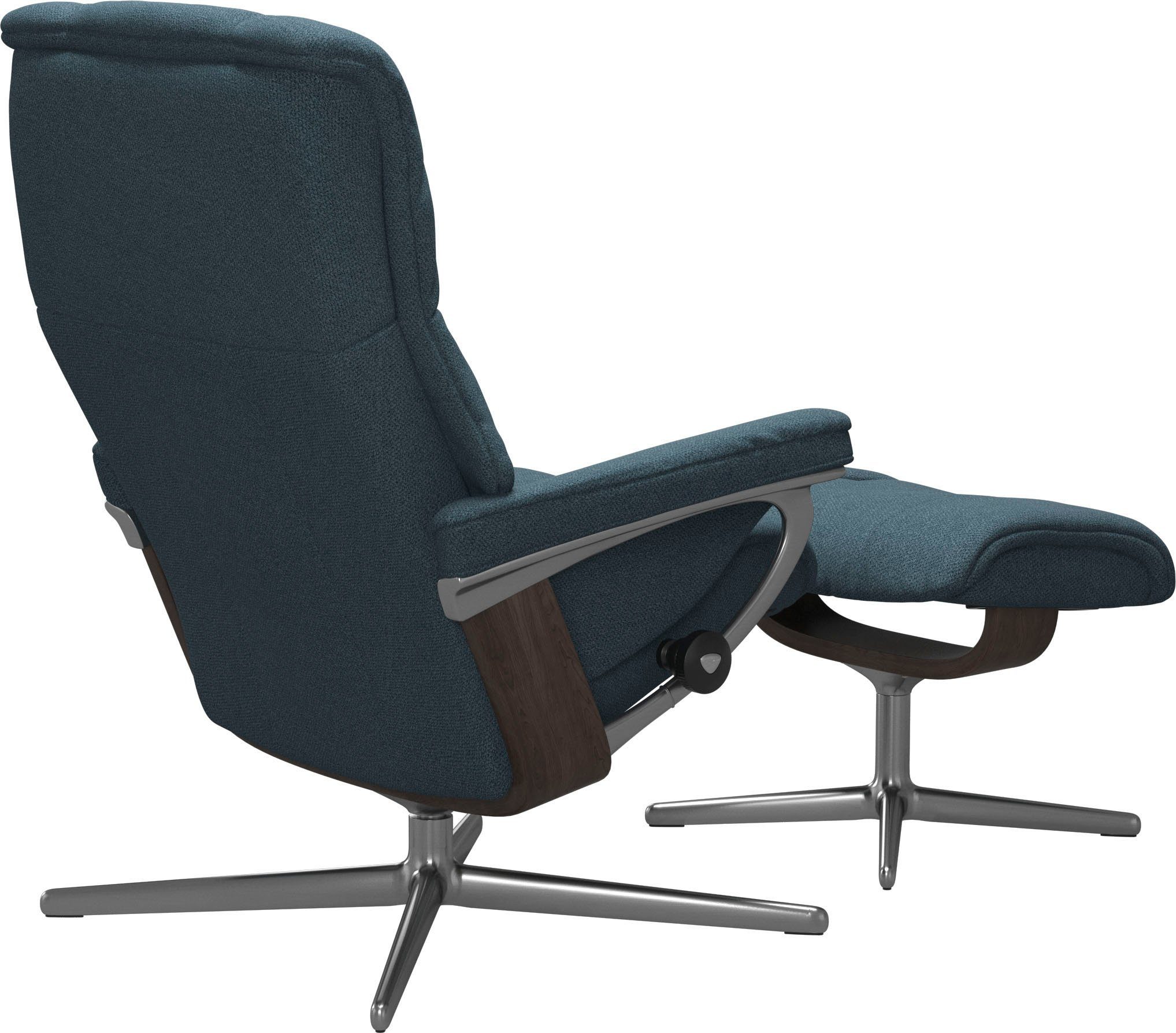 Stressless® Relaxsessel Mayfair (Set, Relaxsessel mit Hocker), mit Hocker, mit Cross Base, Größe S, M & L, Holzakzent Wenge