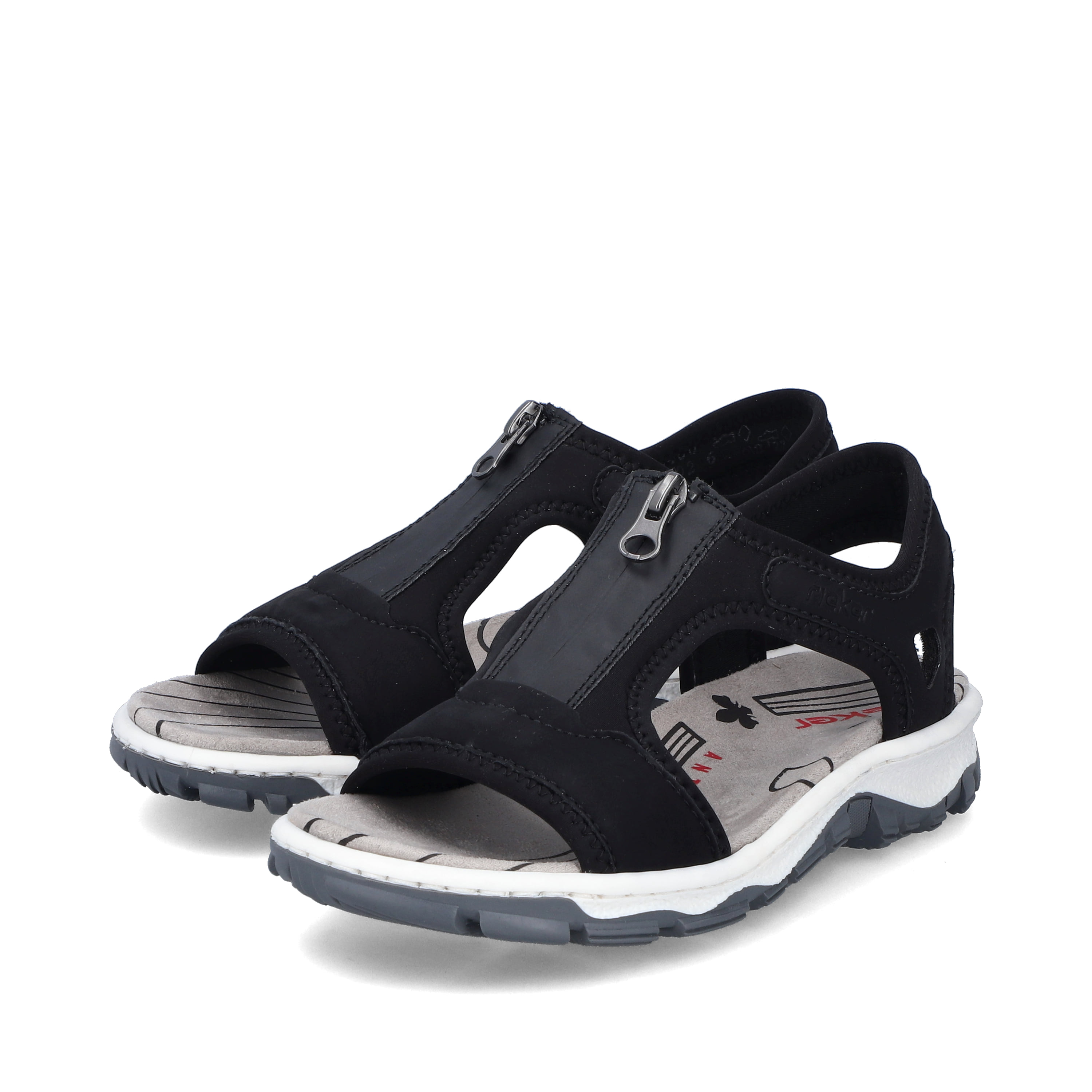 Rieker Damen Trekkingsandalen tiefschwarz