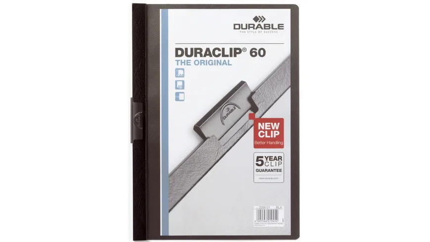 DURABLE Klemm-Mappe DURACLIP® A4 60 Blatt schwarz