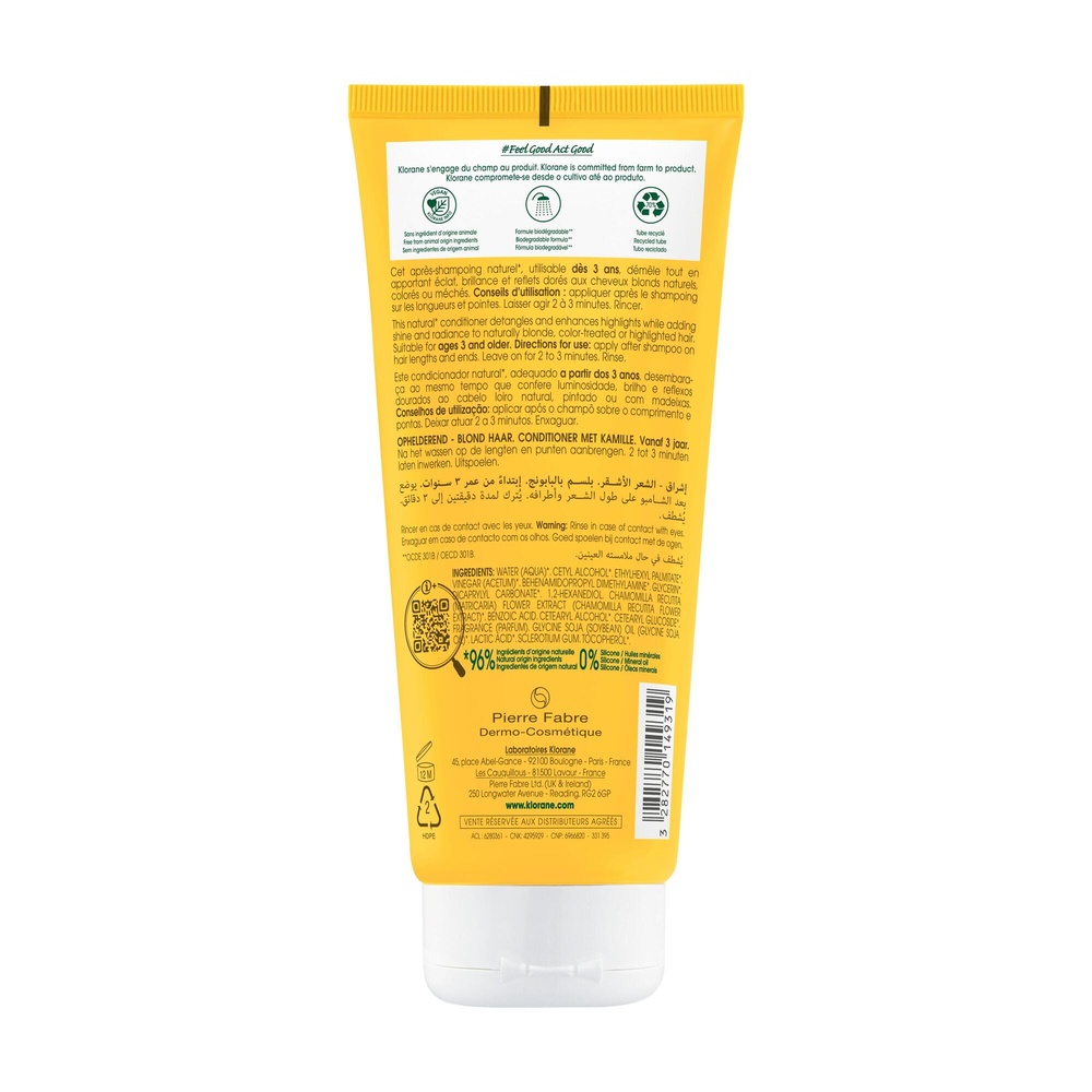 Klorane Klorane - Après-shampoing à la Camomille  - Illumine - Cheveux blonds 200 ml Après-shampooing