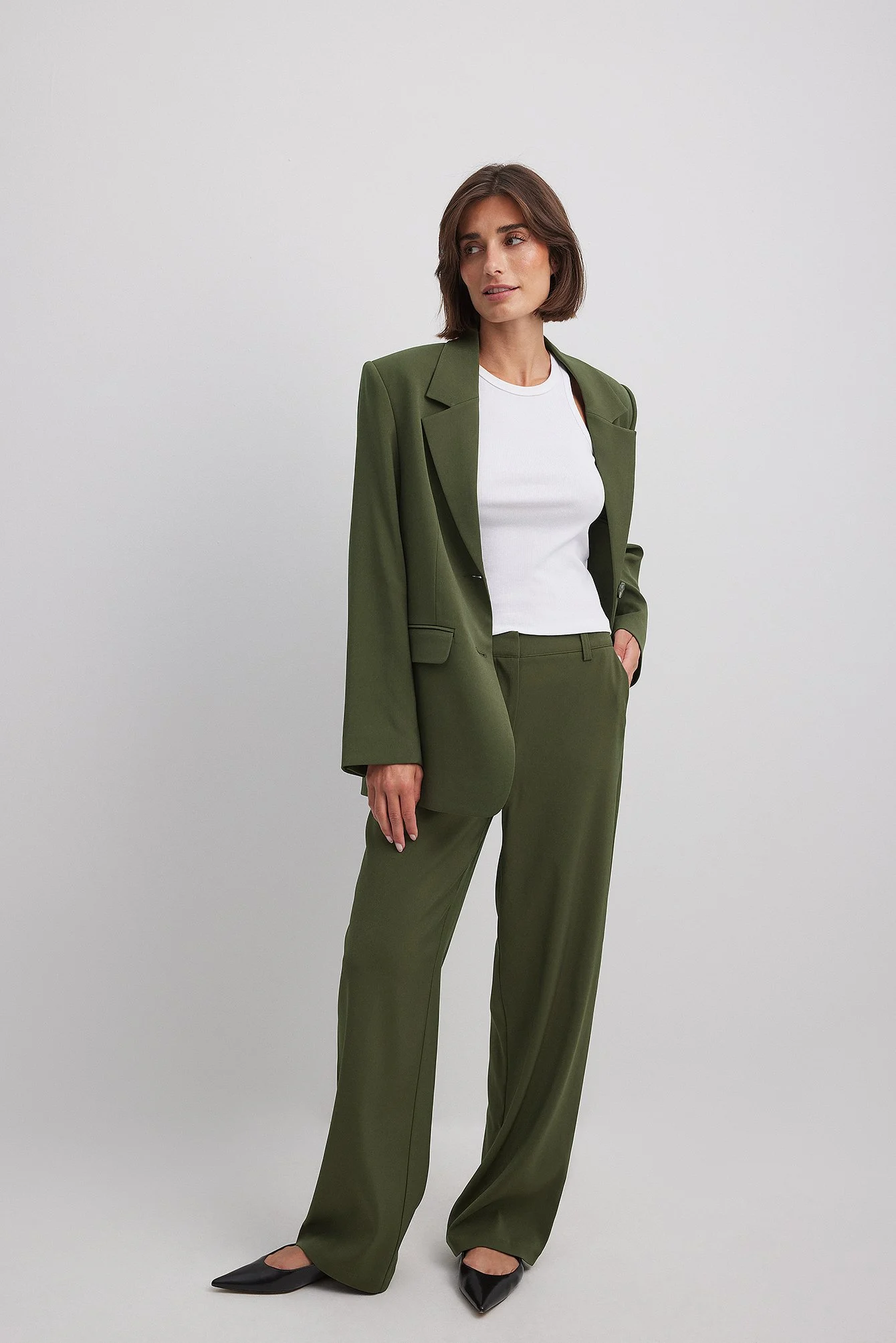 Taillierte Anzughose mit mittelhoher Taille