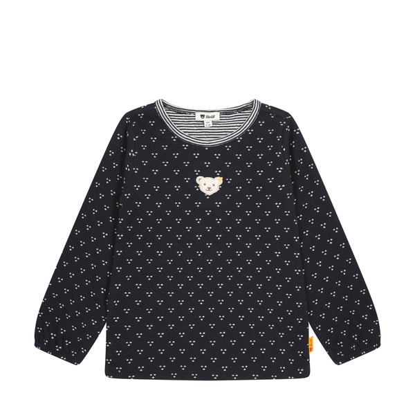 T-Shirt langarm, dunkelblau für Mädchen