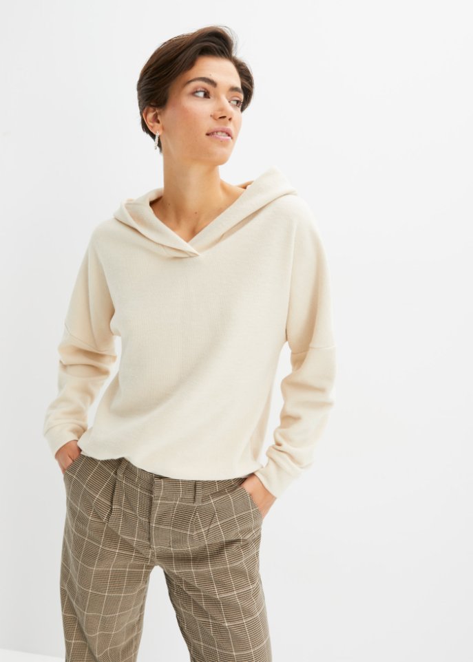 Sweatshirt in Strickoptik